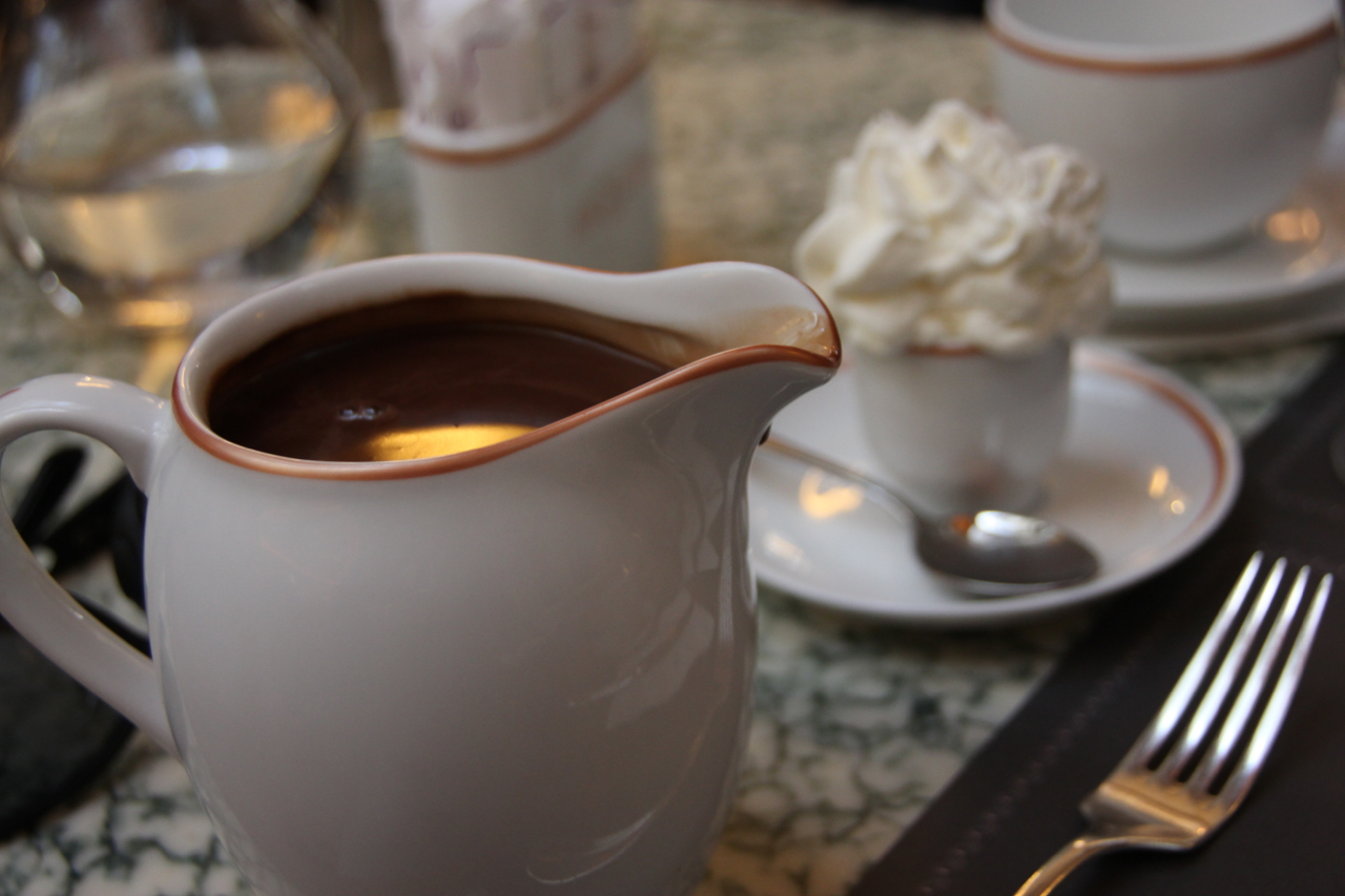 Hot chocolate - real hot chocolate (add cream and sugar)